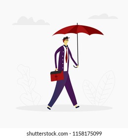 Office worker going to the office