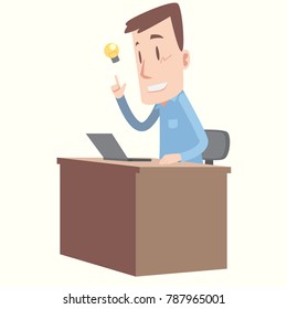 Office worker has an idea