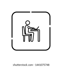 Office worker, human symbol vector icon