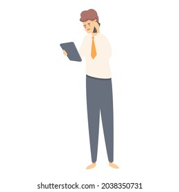 Office worker icon cartoon vector. Work employee. Remote workplace
