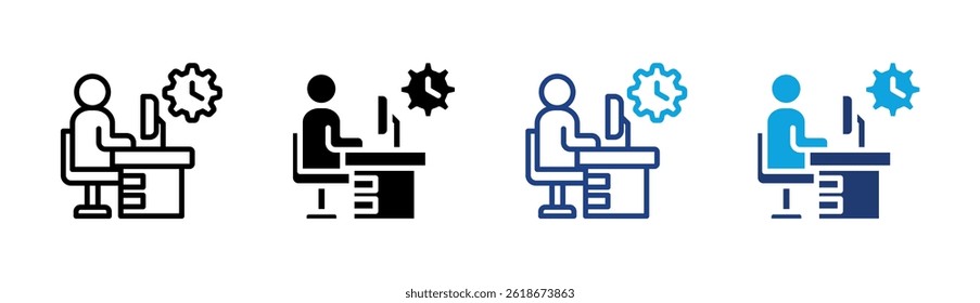 Elemento De Icono De Office Worker Para Diseño