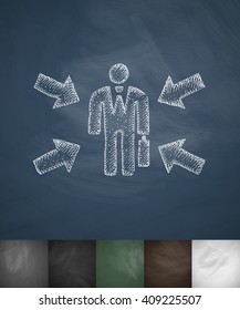 office worker icon. Hand drawn vector illustration