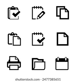 Office worker icon set.Vector Illustration