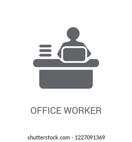 Office worker icon. Trendy Office worker logo concept on white background from Professions collection. Suitable for use on web apps, mobile apps and print media.