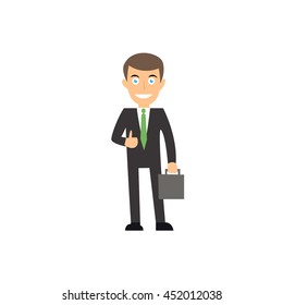 Office worker illustration - stock vector