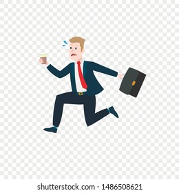 Office Worker Late Work Stock Vector (royalty Free) 1486508621 