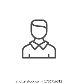 Office worker line outline icon