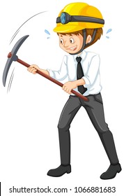 Eine Büroarbeitnehmerabbauanlage auf weißem Hintergrund - Illustration