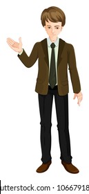 Ilustración de Office Worker on White Background