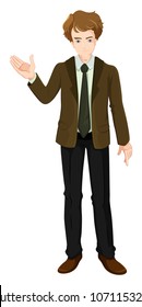 An Office Worker on White Background illustration