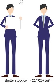 An office worker presenting with a whiteboard