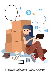 Office worker Resigned from work to sell things online