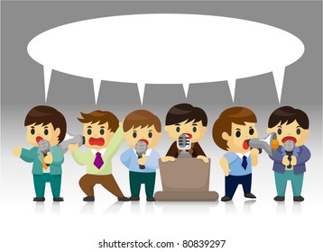 office worker speaker card