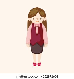 Office worker theme elements 