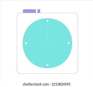 Office worker trying to keep up with schedule and plan doing it under the wire flat vector illustration isolated on white