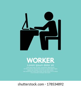 Office Worker Using Computer