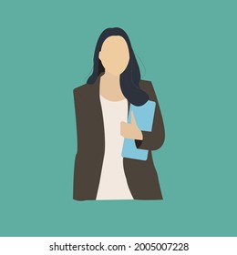 Office worker vector design. Business woman flat design. Employee