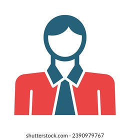 Office Worker Vector Glyph Two Color Icon For Personal And Commercial Use.
