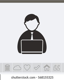 Office worker vector icon.