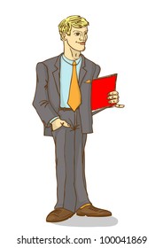 Office worker. Vector illustration.