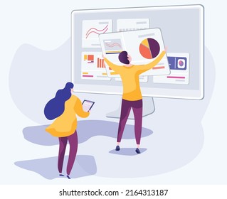 ilustración vectorial de trabajo de oficina gráfico de negocio de retención