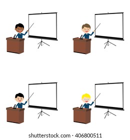 The office worker who explains conversantly.5
