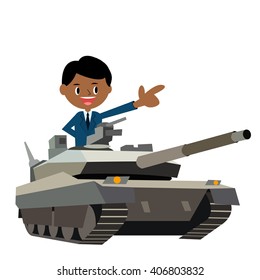 The office worker who gets on a tank.3