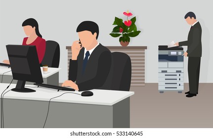 office workers in the office