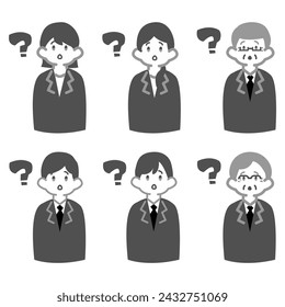 Office workers becoming confused and doubtful