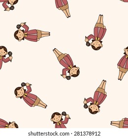 Office workers , cartoon seamless pattern background