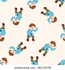 Office workers , cartoon seamless pattern background