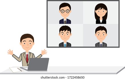 テレビ会議 日本 のイラスト素材 画像 ベクター画像 Shutterstock