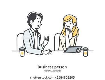 office workers having a meeting