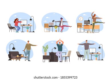 770 Office Worker Doing Chair Exercises Images, Stock Photos & Vectors ...