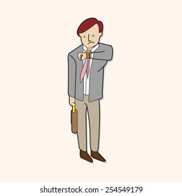 Office workers theme elements 