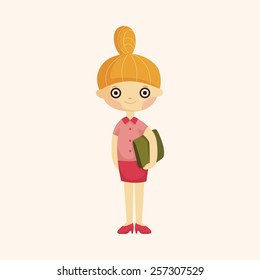 Office workers theme elements 