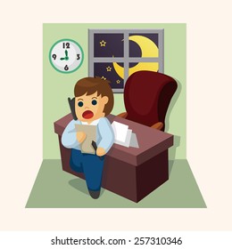 Office workers theme elements 