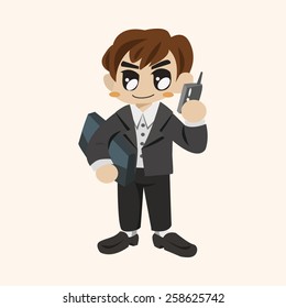 Office workers theme elements 