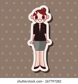 Office workers theme elements 