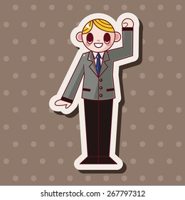 Office workers theme elements 