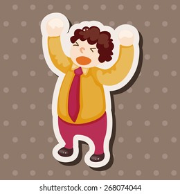 Office workers theme elements 