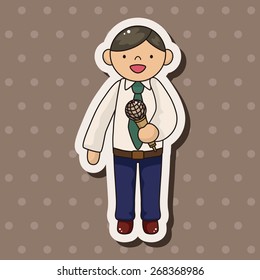 Office workers theme elements 