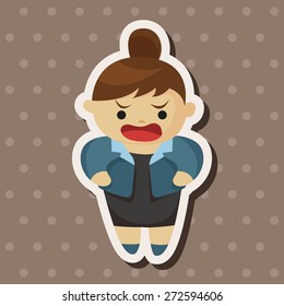 Office workers theme elements 