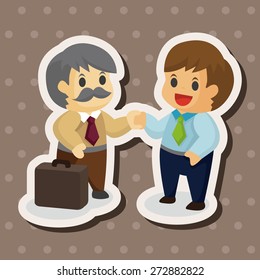 Office workers theme elements 