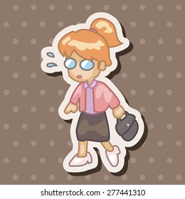Office workers theme elements 