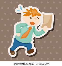 Office workers theme elements 