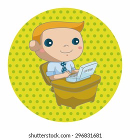 Office workers theme elements 