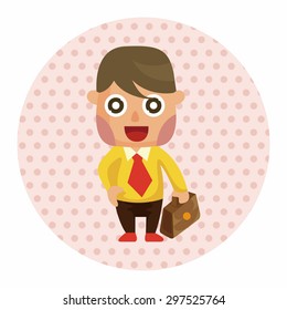 Office workers theme elements 