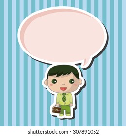 Office workers theme elements 