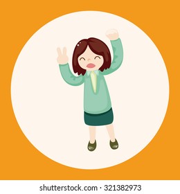Office workers theme elements 